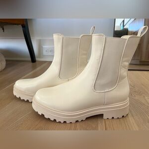Target Cream Chelsea Style Ankle Booties